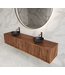 Wastafelmeubel 200cm Walnut⎢Gliss Heronimus⎢2 softclose lades