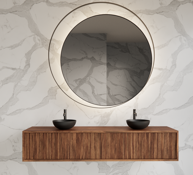 Wastafelmeubel 200cm Walnut⎢Gliss Heronimus⎢2 softclose lades