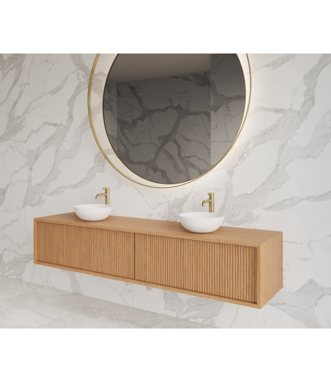 GLISS DESIGN Wastafelmeubel 200cm Pure⎢Gliss Heronimus⎢2 softclose lades