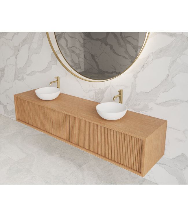 GLISS DESIGN Wastafelmeubel 200cm Pure⎢Gliss Heronimus⎢2 softclose lades