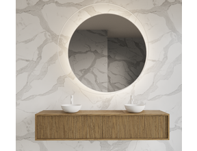 Wastafelmeubel 200cm Castle Brown⎢Gliss Heronimus⎢2 softclose lades