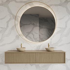 Wastafelmeubel 200cm Corn Silk⎢Gliss Heronimus⎢2 softclose lades