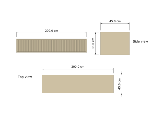 Wastafelmeubel 200cm Charcoal⎢Gliss Heronimus⎢2 softclose lades Wastafelmeubel 200cm Charcoal⎢Gliss Heronimus⎢2 softclose lades