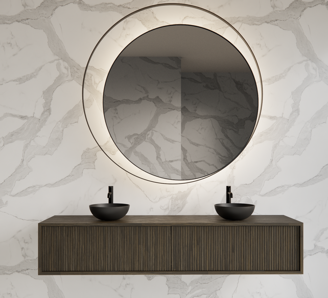 Wastafelmeubel 200cm Charcoal⎢Gliss Heronimus⎢2 softclose lades Wastafelmeubel 200cm Charcoal⎢Gliss Heronimus⎢2 softclose lades