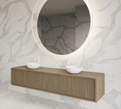 Wastafelmeubel 200cm Ash Gray⎢Gliss Heronimus⎢2 softclose lades Wastafelmeubel 200cm Ash Gray⎢Gliss Heronimus⎢2 softclose lades