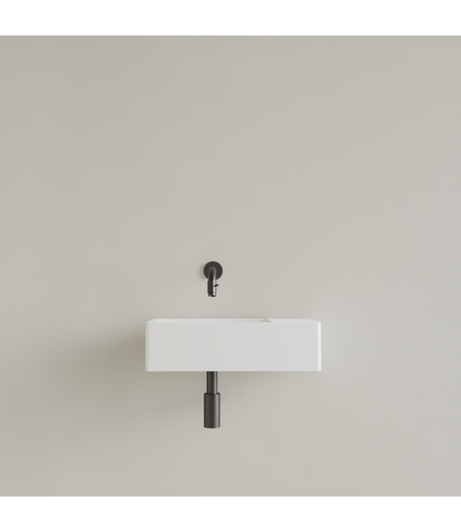 Fontein Toilet Glans Wit⎢Zonder Kraangat⎢Gliss Design Freya 40x22x10cm
