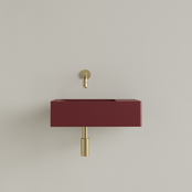 Fontein Toilet Mat Wijn Rood⎢Zonder Kraangat⎢Gliss Design Freya 40x22x10cm Fontein Toilet Mat Wijn Rood⎢Zonder Kraangat⎢Gliss Design Freya 40x22x10cm