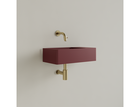 Fontein Toilet Mat Wijn Rood⎢Zonder Kraangat⎢Gliss Design Freya 40x22x10cm