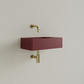 Fontein Toilet Mat Wijn Rood⎢Zonder Kraangat⎢Gliss Design Freya 40x22x10cm