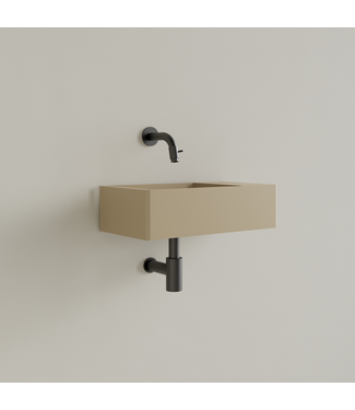 GLISS DESIGN Fontein Toilet Mat Cappuccino⎢Zonder Kraangat⎢Gliss Design Freya 40x22x10cm