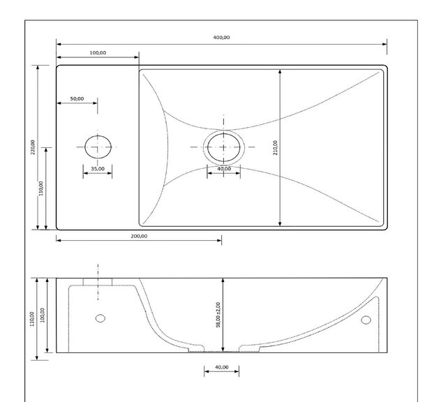 Fontein Toilet Mat Choco Bruin⎢Zonder Kraangat⎢Gliss Design Freya 40x22x10cm