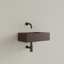 Fontein Toilet Mat Choco Bruin⎢Zonder Kraangat⎢Gliss Design Freya 40x22x10cm