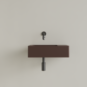 Fontein Toilet Mat Choco Bruin⎢Zonder Kraangat⎢Gliss Design Freya 40x22x10cm