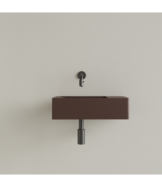 Fontein Toilet Mat Choco Bruin⎢Zonder Kraangat⎢Gliss Design Freya 40x22x10cm