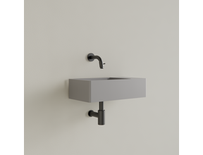 Fontein Toilet Mat Lei Grijs⎢Zonder Kraangat⎢Gliss Design Freya 40x22x10cm