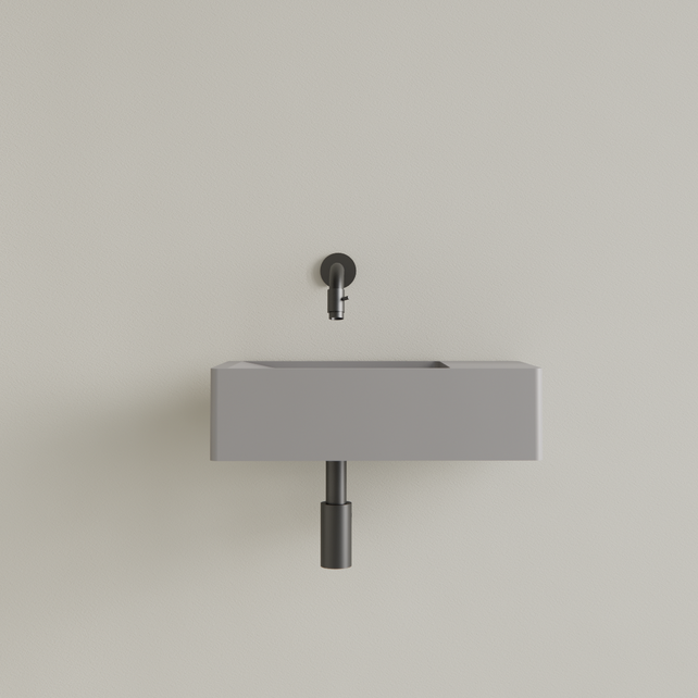 Fontein Toilet Mat Lei Grijs⎢Zonder Kraangat⎢Gliss Design Freya 40x22x10cm Fontein Toilet Mat Lei Grijs⎢Zonder Kraangat⎢Gliss Design Freya 40x22x10cm