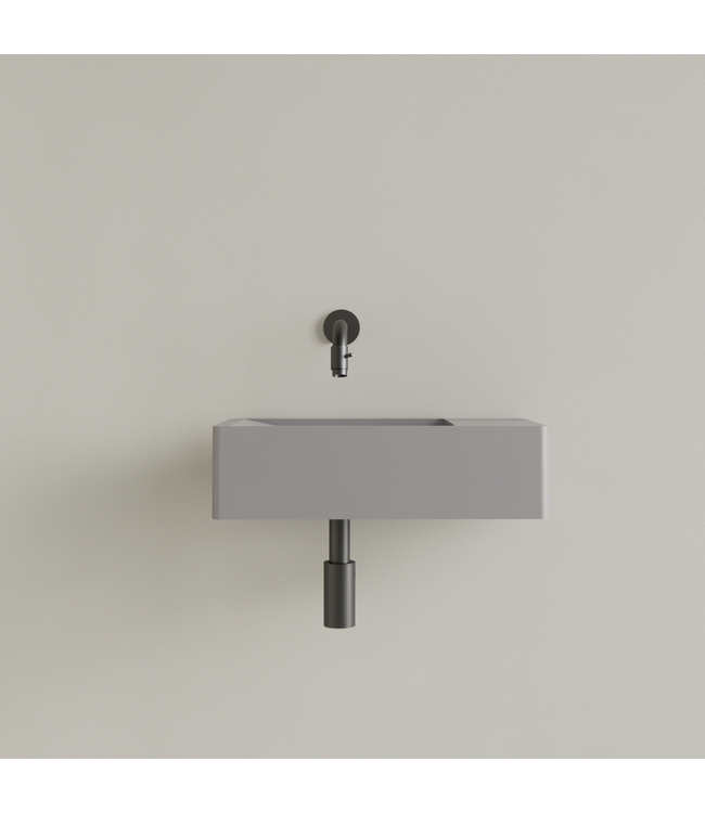 Fontein Toilet Mat Lei Grijs⎢Zonder Kraangat⎢Gliss Design Freya 40x22x10cm