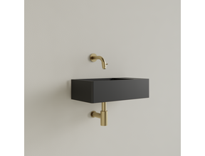 Fontein Toilet Mat Zwart⎢Zonder Kraangat⎢Gliss Design Freya 40x22x10cm