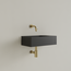 GLISS DESIGN Fontein Toilet Mat Zwart⎢Zonder Kraangat⎢Gliss Design Freya 40x22x10cm