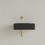 Fontein Toilet Mat Zwart⎢Zonder Kraangat⎢Gliss Design Freya 40x22x10cm