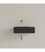 Fontein Toilet Mat Zwart⎢Zonder Kraangat⎢Gliss Design Freya 40x22x10cm