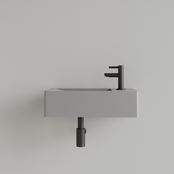 Fontein Toilet Mat Lei Grijs⎢met kraangat L/R⎢Gliss Design Freya 40x22x10cm Fontein Toilet Mat Lei Grijs⎢met kraangat L/R⎢Gliss Design Freya 40x22x10cm