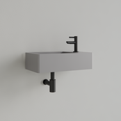 Fontein Toilet Mat Lei Grijs⎢met kraangat L/R⎢Gliss Design Freya 40x22x10cm Fontein Toilet Mat Lei Grijs⎢met kraangat L/R⎢Gliss Design Freya 40x22x10cm