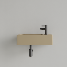 Fontein Toilet Mat Cappuccino⎢met kraangat L/R⎢Gliss Design Freya 40x22x10cm