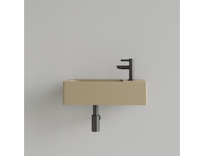 Fontein Toilet Mat Cappuccino⎢met kraangat L/R⎢Gliss Design Freya 40x22x10cm