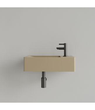 GLISS DESIGN Fontein Toilet Mat Cappuccino⎢met kraangat L/R⎢Gliss Design Freya 40x22x10cm