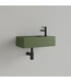 Fontein Toilet Mat Olijf Groen⎢met kraangat L/R⎢Gliss Design Freya 40x22x10cm