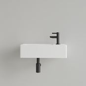 Fontein Toilet Mat Wit⎢met kraangat L/R⎢Gliss Design Freya 40x22x10cm