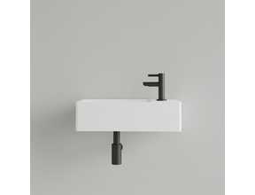 Fontein Toilet Mat Wit⎢met kraangat L/R⎢Gliss Design Freya 40x22x10cm