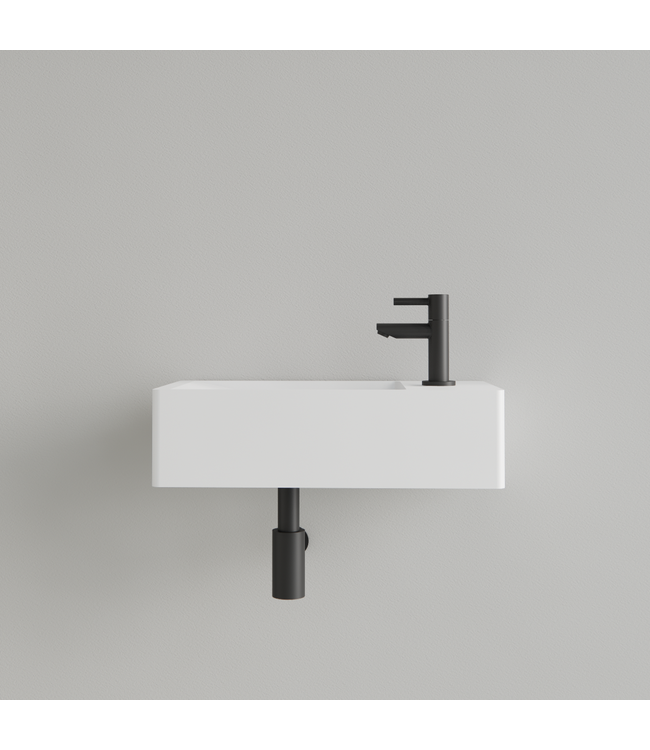 Fontein Toilet Glans Wit⎢met kraangat L/R⎢Gliss Design Freya 40x22x10cm