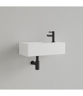 GLISS DESIGN Fontein Toilet Glans Wit⎢met kraangat L/R⎢Gliss Design Freya 40x22x10cm