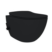 Hangtoilet met bidet Zwart - Randloos met geintegreerde bidetkraan Warm Koud Hangtoilet met bidet Zwart - Randloos met geintegreerde bidetkraan Warm Koud