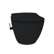 Hangtoilet met bidet Zwart - Randloos met geintegreerde bidetkraan Warm Koud Hangtoilet met bidet Zwart - Randloos met geintegreerde bidetkraan Warm Koud