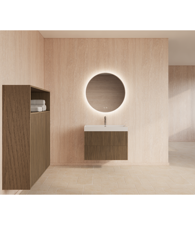 Wastafelonderkast 60cm Ash Gray⎢Gliss Hybris⎢2 softclose lades