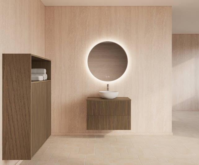 Wastafelonderkast 60cm Ash Gray⎢Gliss Hybris⎢2 softclose lades