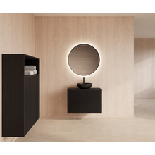 Wastafelonderkast 60cm Black Veneer⎢Gliss Hybris⎢2 softclose lades