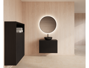 Wastafelonderkast 60cm Black Veneer⎢Gliss Hybris⎢2 softclose lades