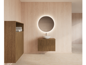 Wastafelonderkast 60cm Castle Brown⎢Gliss Hybris⎢2 softclose lades