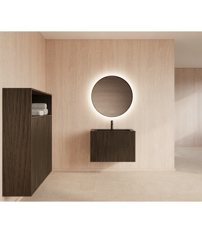 Wastafelonderkast 60cm Charcoal⎢Gliss Hybris⎢2 softclose lades