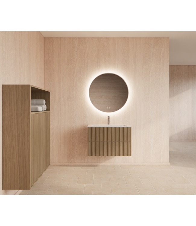 Wastafelonderkast 60cm Corn Silk⎢Gliss Hybris⎢2 softclose lades