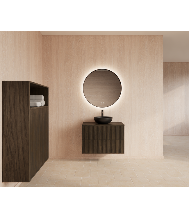 Wastafelonderkast 70cm Charcoal⎢Gliss Hybris⎢2 softclose lades