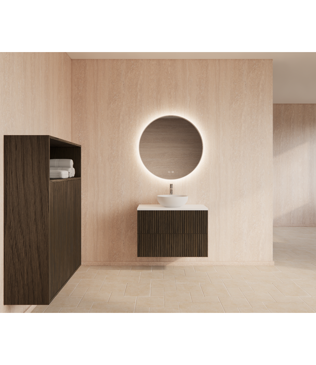 Wastafelonderkast 70cm Charcoal⎢Gliss Hybris⎢2 softclose lades