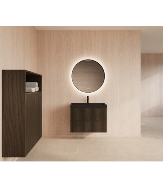 GLISS DESIGN Wastafelonderkast 70cm Charcoal⎢Gliss Hybris⎢2 softclose lades