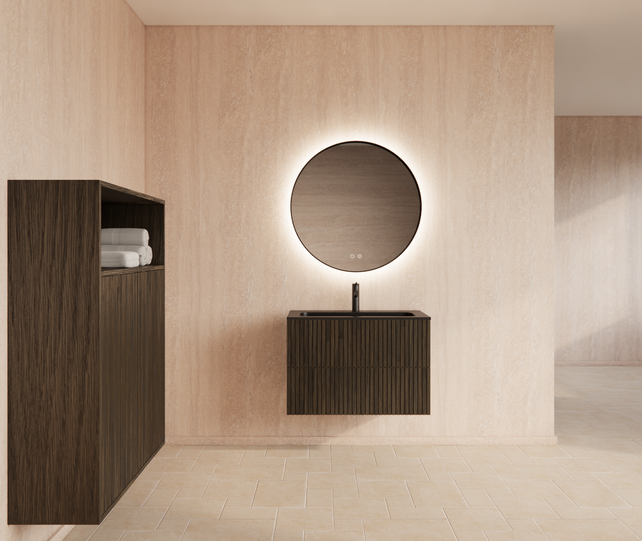 Wastafelonderkast 70cm Charcoal⎢Gliss Hybris⎢2 softclose lades