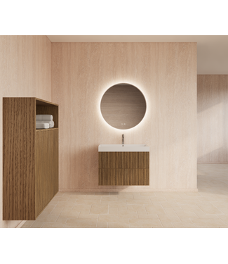 GLISS DESIGN Wastafelonderkast 70cm Castle Brown⎢Gliss Hybris⎢2 softclose lades