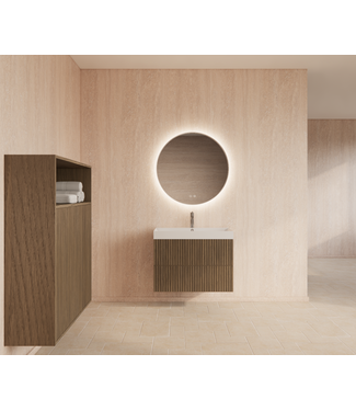 GLISS DESIGN Wastafelonderkast 70cm Ash Gray⎢Gliss Hybris⎢2 softclose lades